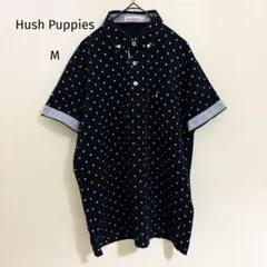 ハッシュパピー 半袖ポロシャツ ドット柄 M ネイビー ゴルフのサムネイル