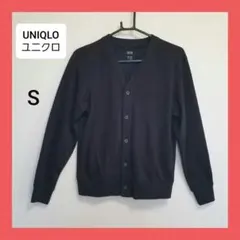 【美品】UNIQLO AIRism 黒 カーディガン Sサイズ 即日発送！