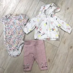 新生児用ロンパース&パンツ&羽織セット