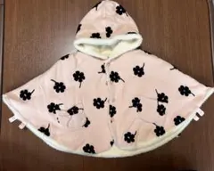 花柄フード付きアウター　ポンチョ