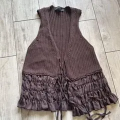 【SALE】ZARA ザラ　ノースリーブ ベスト　ジレ　サマーニット　春夏