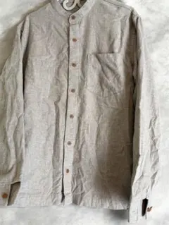 無印良品✩.*˚MUJIスタンドカラーシャツ コットンヤクSメンズフランネル