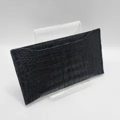 Espada 本革 カードケース クロコ調 黒 薄型