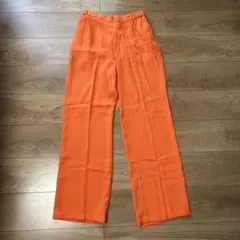 オレンジ ワイドパンツ Mサイズ