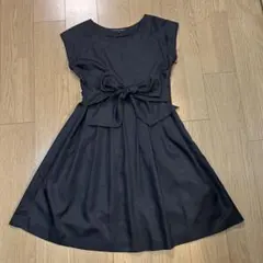 Green Label Relaxing 黒 ひざ丈ワンピース 40