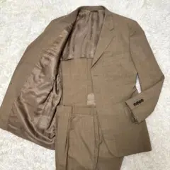 【美品】Lサイズ ハケットロンドン スーツ チェックベージュ セレモニー