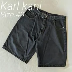 00s Karl kani カールカナイ デニム バギーショートパンツ 40 太のサムネイル