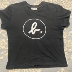 agnis b. 黒 Tシャツ ロゴプリント