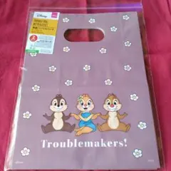 ☆Disney☆チップ&デール&クラリス☆角底ハンドルバック２枚入りのサムネイル