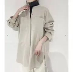 SLOBE IENA メランジルーズシャツ　ベージュ　36