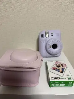 instax mini パープル 本体 インスタントフィルム10枚付き！