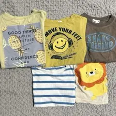 80サイズ Tシャツ5枚 長袖2半袖3 pairmanon BREEZE 西松屋