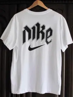 THE Nike TEE DRI-FIT XL ホワイトTシャツ ビックロゴ
