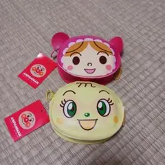 赤ちゃんまん&メロンパンナちゃん小物入れ　コインケース　小銭入れ　アンパンマン
