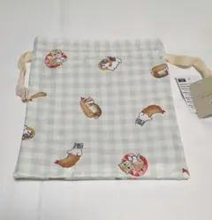モフサンド　えびにゃん　巾着　ポーチ