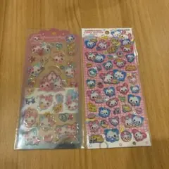 ハッピーマーチキャンディグリッターステッカー、ドロップジェリーシール