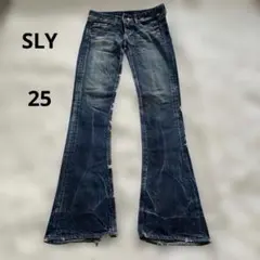 SLY ブーツカットデニム ダメージ加工　Y2K 平成　ギャル　フレア　25