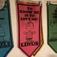 PEANUTS LINUS フェルトタペストリー イエロー - メルカリ