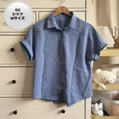 SALE》GU シャツ トップス ブラウス ブルー Mサイズ レディース