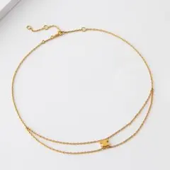 ゴールド ダブルチェーン ネックレス