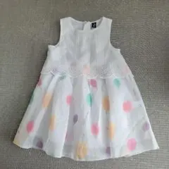 バルーンプリント ノースリーブワンピース　90cm