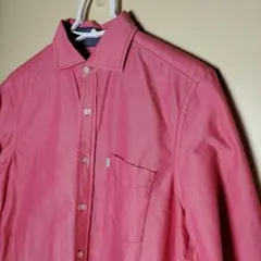 七分袖 シャツ　ブランドAIGLE　メンズ 　M 　赤　 綿