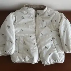 アプレレクール　白　レモン　薄い茶色　リバーシブルジャケット　コート100センチ