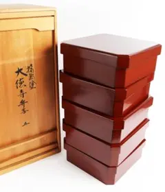 茶道具 漆器 大徳寺 重箱5個セット ①【USED】 2026年最新】大徳寺 重箱の人気アイテム - メルカリ