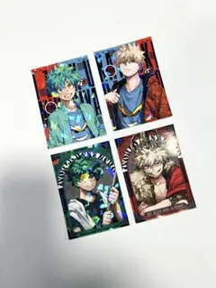 僕のヒーローアカデミア ヒロアカ デク 爆豪 ホログラムカード 4枚セット