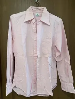 ピンク 長袖シャツ ポケット付き