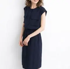 【URBAN RESEARCH】ノースリーブワンピース ネイビー センタージップ