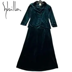 美品　Sybilla　シビラ　ベロア　ビジュー　ワンピース　スーツ　セットアップ