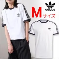値下げ アディダスオリジナルス Mサイズ Tシャツ 半袖 3ストライプス 白