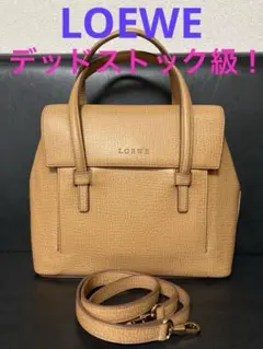 B*ん様 LOEWE ロエベ ミリタリー バックパック リュック カーキ レザー