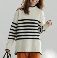 新品タグ付き　INDIVI　インディヴィ　ウールカシミヤ ハイネックニット　38