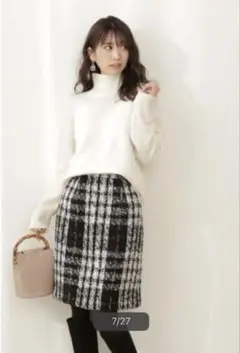 プロポーションボディドレッシング　ツイード　チェック　スカート