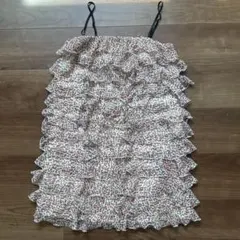 フリル花柄キャミソール　ワンピース