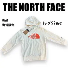 新品⭐️ノースフェイスキッズビックロゴパーカー　アイボリー150