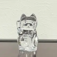 H19KZ13a 美品 Baccarat バカラ 招き猫 クリア