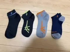 の*嫁様 asics アシックス アンクルソックス 4足セット 25~27cmのサムネイル