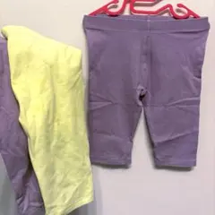 next 6歳用 レギンス パープル　ネオン　イエロー　スパッツ