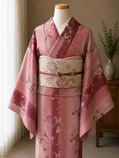 訪問着 辻が花 絞り 真赭色 鈴乃屋扱い 正絹 逸品 - メルカリ