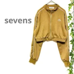 【sevens】ブルゾン　スエット　ジップアップ　ショート丈　韓国　おしゃれのサムネイル