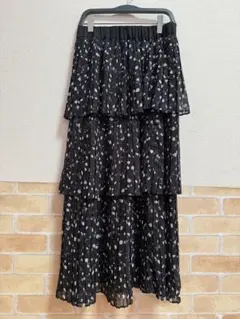 フラワー3段ティアードスカート 花柄スカート