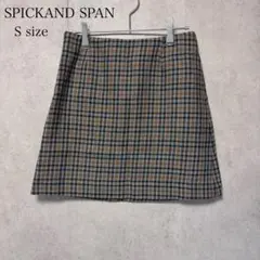 SPICK&SPAN スピックアンドスパン チェック ミニスカート ウール100のサムネイル