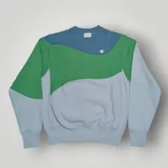 Champion リバースウィーブ 青単タグ クレイジーカラー