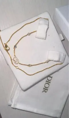 Christian Dior ネックレス　navy ハート　ラリアット　ゴールド Christian Dior ネックレス navy ハート ラリアット ゴールド - メルカリ