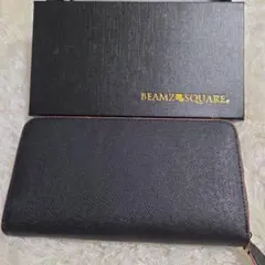 BEAMZ SQUARE ラウンドファスナー長財布 ブラックのサムネイル