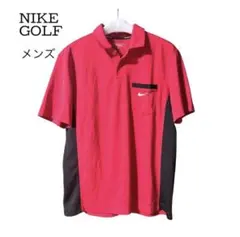 NIKE GOLF ポロシャツ メンズ　半袖　M レッド　ナイキゴルフ　美品