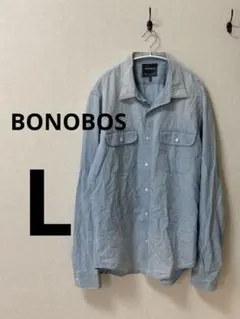 BONOBOS スリムフィット デニムシャツ 【Lサイズ】 シンプル